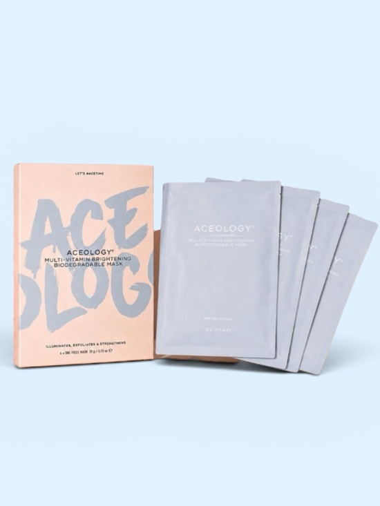 Aceology Other - ACEOLOGY Ace of Glow MultiVitamin Brightening Biodegradable Face Mask Set of 4